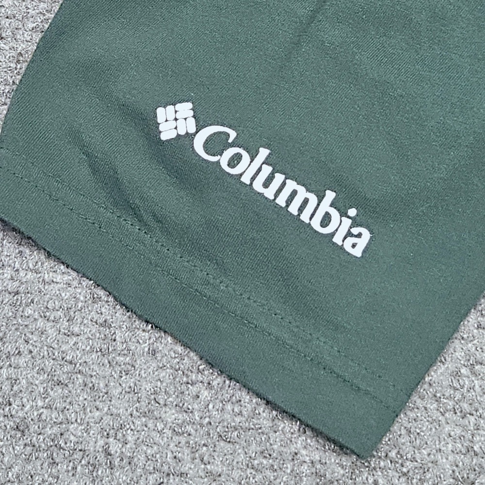 Columbia‎ Mountain TShirt Large Green Logo Cotton Outdoor Hiking Nature Casual - Picture 5 of 7